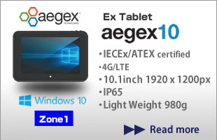 IECEx/ATEX, Zone1, 4G/LTE Ex tablet aegex10