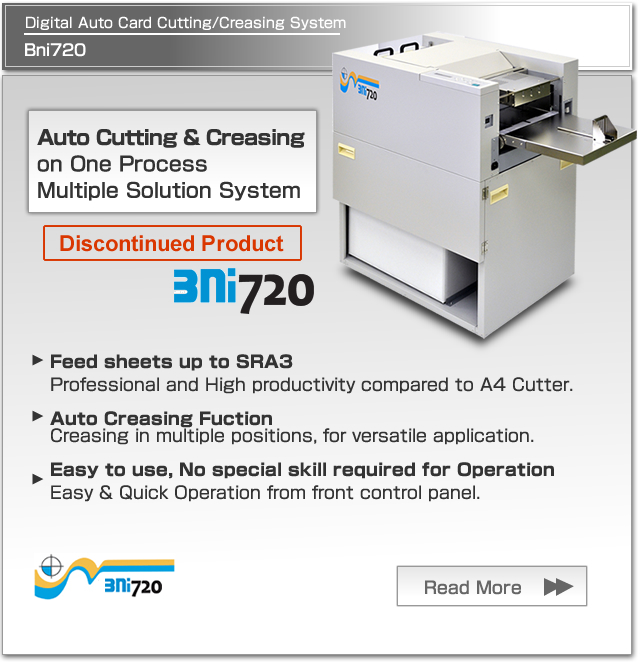 Bni720 Digital Auto Card Cutting/Creasing System