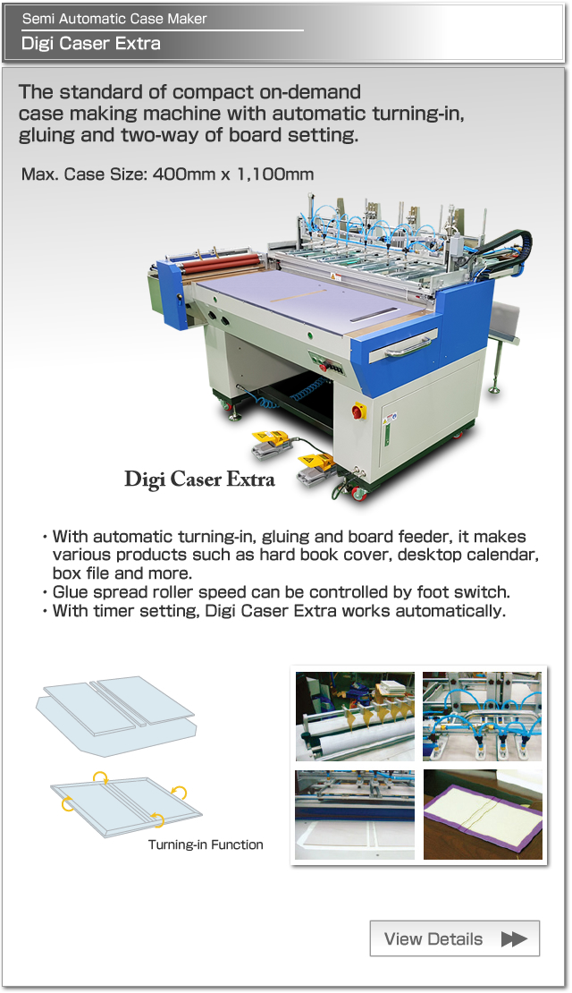 Digi Caser Extra - Compact On-Demand Case making machine with maximum case size 400mm x 1,100mm.