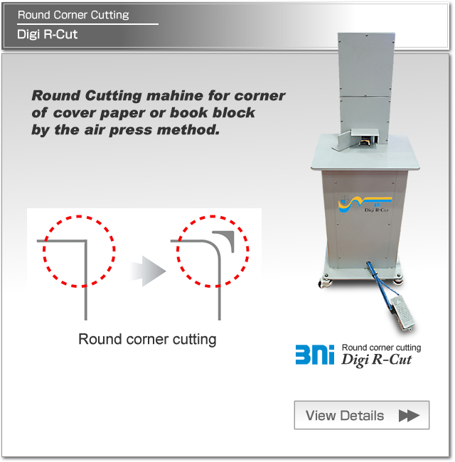 Digi R-Cut - Round cutting mahine for corner of cover paper or book block