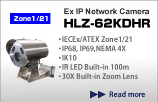IECEx/ATEX, Zone1/21, Ex IP Network Camera HLZ-62KDHR