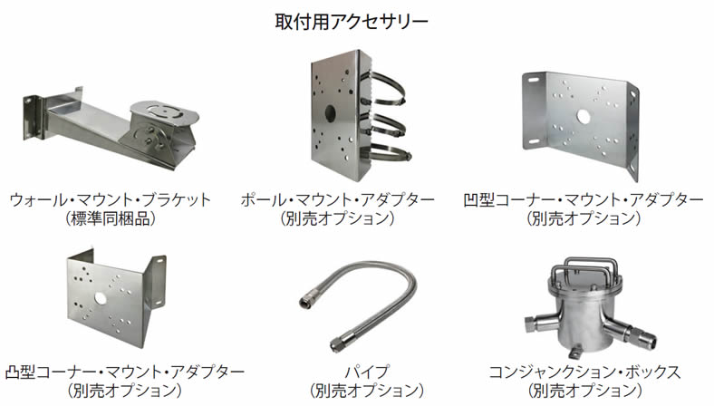 防爆ネットワークIPカメラ HLZ-62KDHR 、取付用アクセサリー