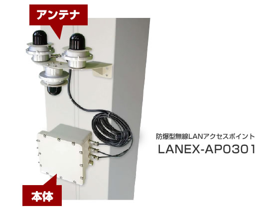 防爆型無線LANアクセスポイント LANEX-AP0301