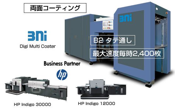 HP Indigo 30000/12000デジタル印刷機専用両面加工機　Digi Multi Coater