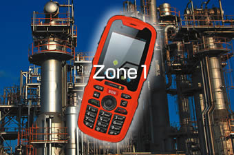 防爆携帯電話 IS320.1 、国内防爆検定合格、防爆Zone1対応