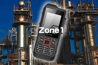 防爆デジタル通信端末 携帯電話 スマートフォン IS330.1 、国内防爆検定合格、防爆Zone1、水素防爆対応